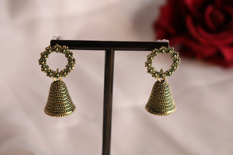 Christmas Wreath with Bell Earring