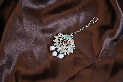 Silver-toned Statement Choker Necklace Set