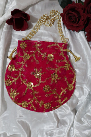 Handmade Embroidered Traditional Potli Bag