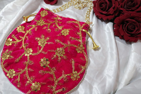 Handmade Embroidered Traditional Potli Bag