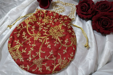 Handmade Embroidered Traditional Potli Bag