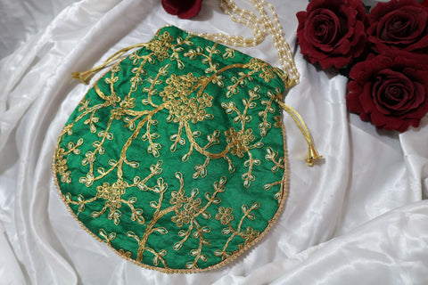 Handmade Embroidered Traditional Potli Bag
