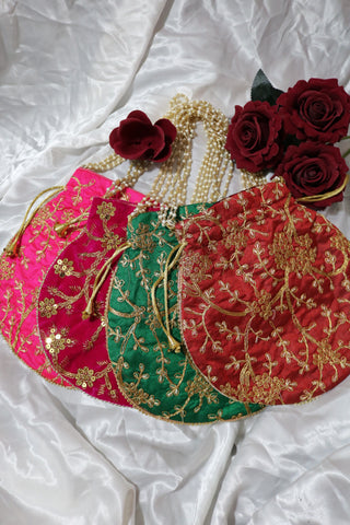 Handmade Embroidered Traditional Potli Bag