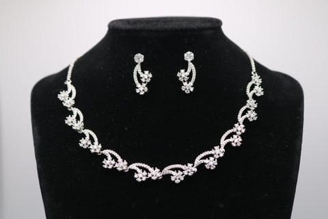 Silver-plated Choker Necklace Set