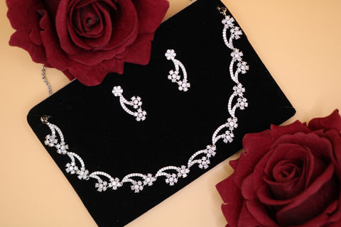 Silver-plated Choker Necklace Set