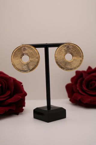Gold-plated Round Studded Earring