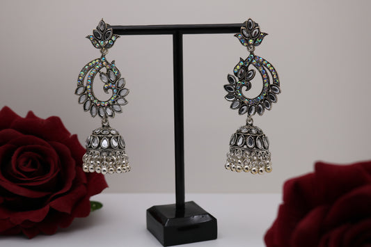 Traditional Oxidized Dangle Jhumka Earring