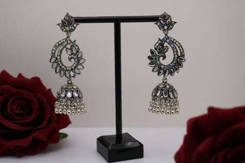 Traditional Oxidized Dangle Jhumka Earring