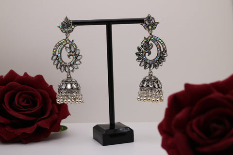 Traditional Oxidized Dangle Jhumka Earring