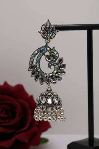 Traditional Oxidized Dangle Jhumka Earring