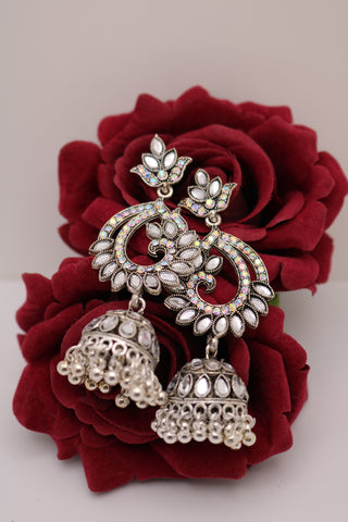 Traditional Oxidized Dangle Jhumka Earring
