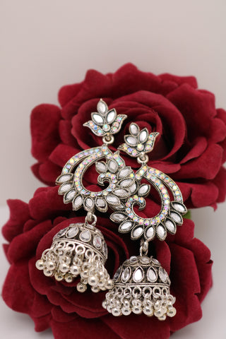 Traditional Oxidized Dangle Jhumka Earring