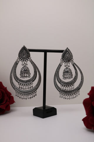 German Silver Big Chandbali Earring