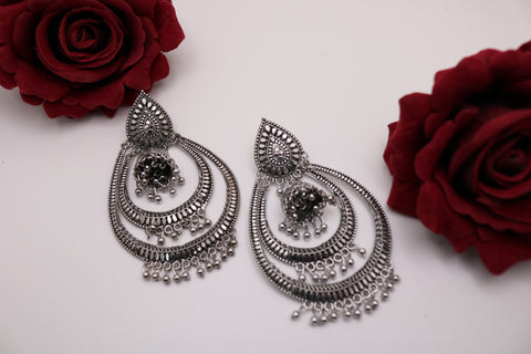 German Silver Big Chandbali Earring