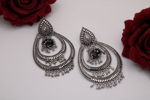 German Silver Big Chandbali Earring