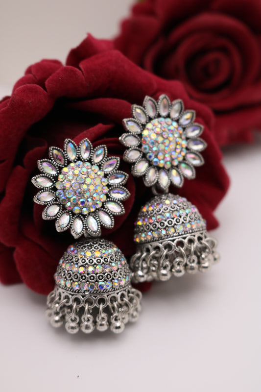 Silver Oxidized Earring