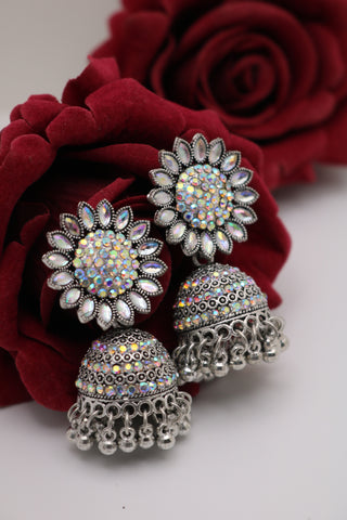 Silver Oxidized Earring