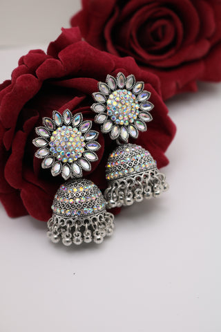 Silver Oxidized Earring