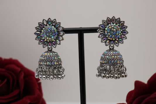 Silver Oxidized Earring