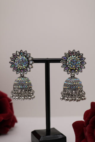 Silver Oxidized Earring