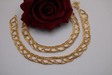 Gold-Plated Anklet / Payal – Elegant Traditional Foot Jewelry