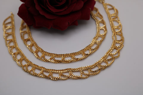 Gold-Plated Anklet / Payal – Elegant Traditional Foot Jewelry