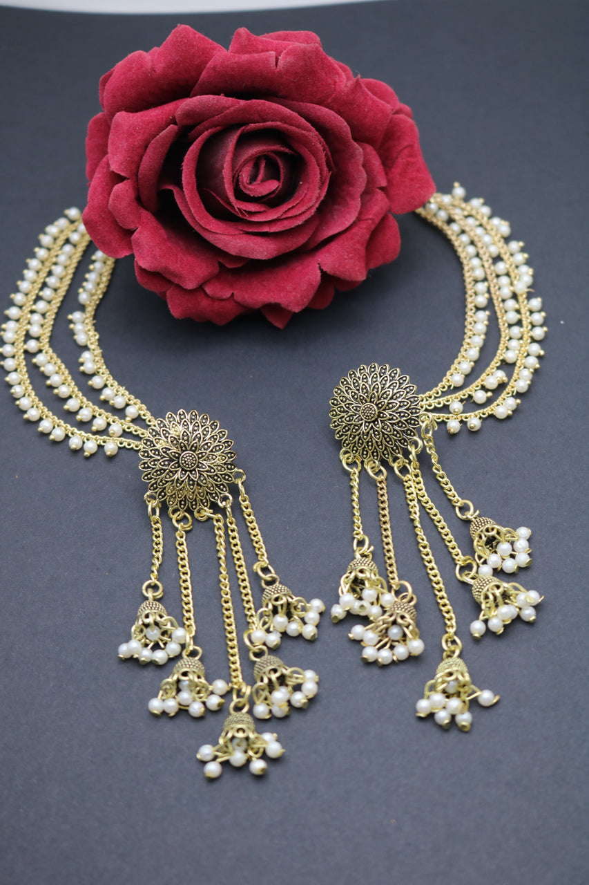 Traditional Bahubali Earrings – Gold-Plated Elegant Ethnic Jewelry
