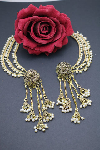 Traditional Bahubali Earrings – Gold-Plated Elegant Ethnic Jewelry