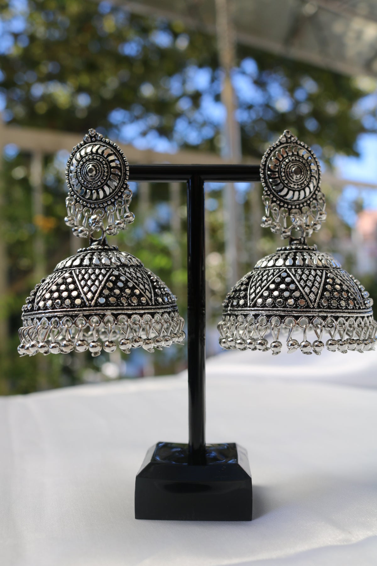 Oxidized Earrings/ Big Jhumka earrings