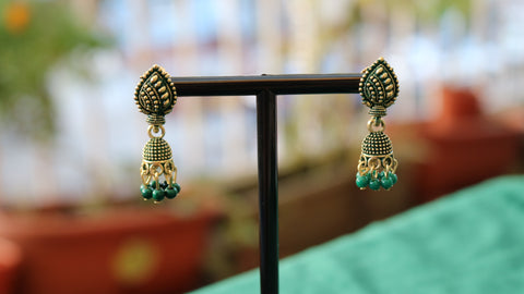 Round Bell Tassel Hollow Jhumka Earrings for Women – Stylish Ethnic Statement Jewelry