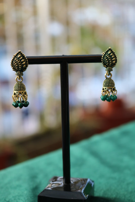 Round Bell Tassel Hollow Jhumka Earrings for Women