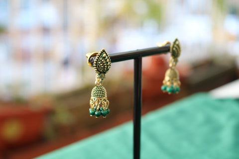 Round Bell Tassel Hollow Jhumka Earrings for Women – Stylish Ethnic Statement Jewelry