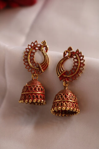 Traditional Peacock Earrings – Elegant Ethnic Jewelry for Women