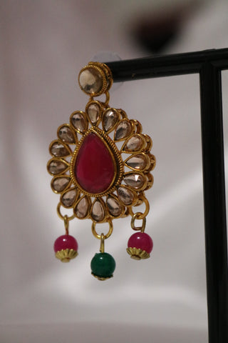 Multi-Color Kundan Choker Jewelry Set Ethnic Indian Traditional