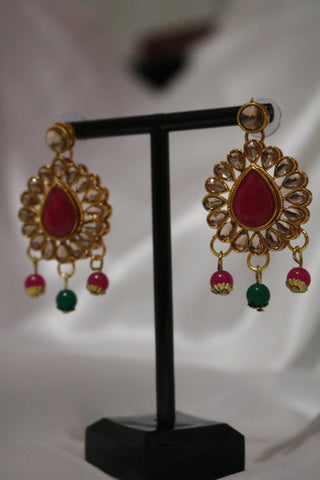 Multi-Color Kundan Choker Jewelry Set Ethnic Indian Traditional