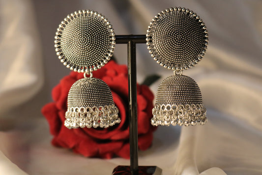 Oxidized Designer Jhumka Earring
