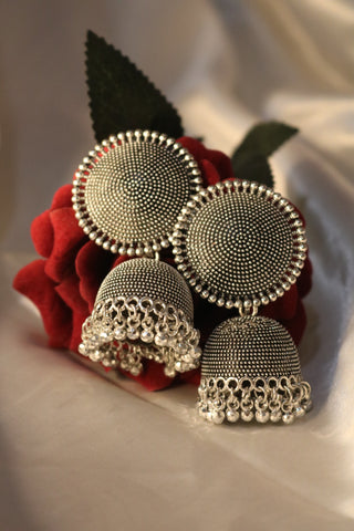Oxidized Designer Jhumka Earring