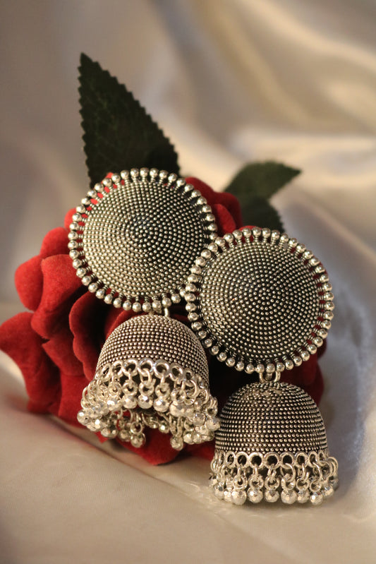 Oxidized Designer Jhumka Earring